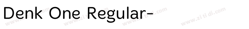 Denk One Regular字体转换